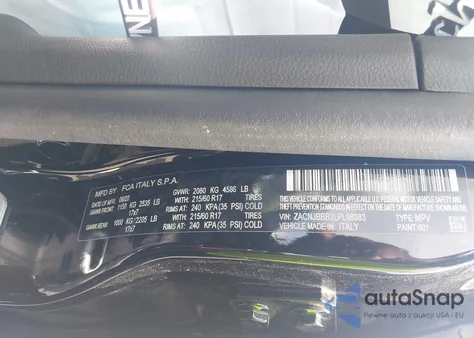 2020 Jeep Renegade Latitude 4X4 из США, поврежденный, VIN ZACNJBBB2LPL98983